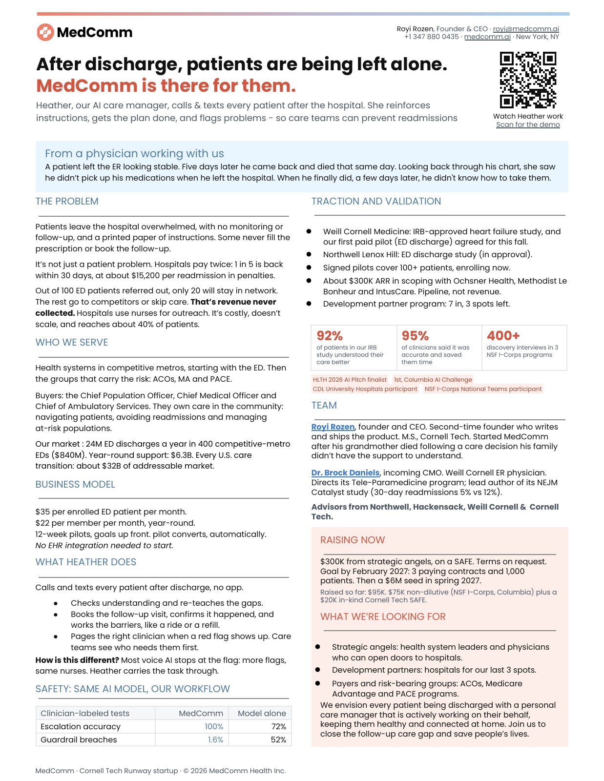 MedComm venture brief